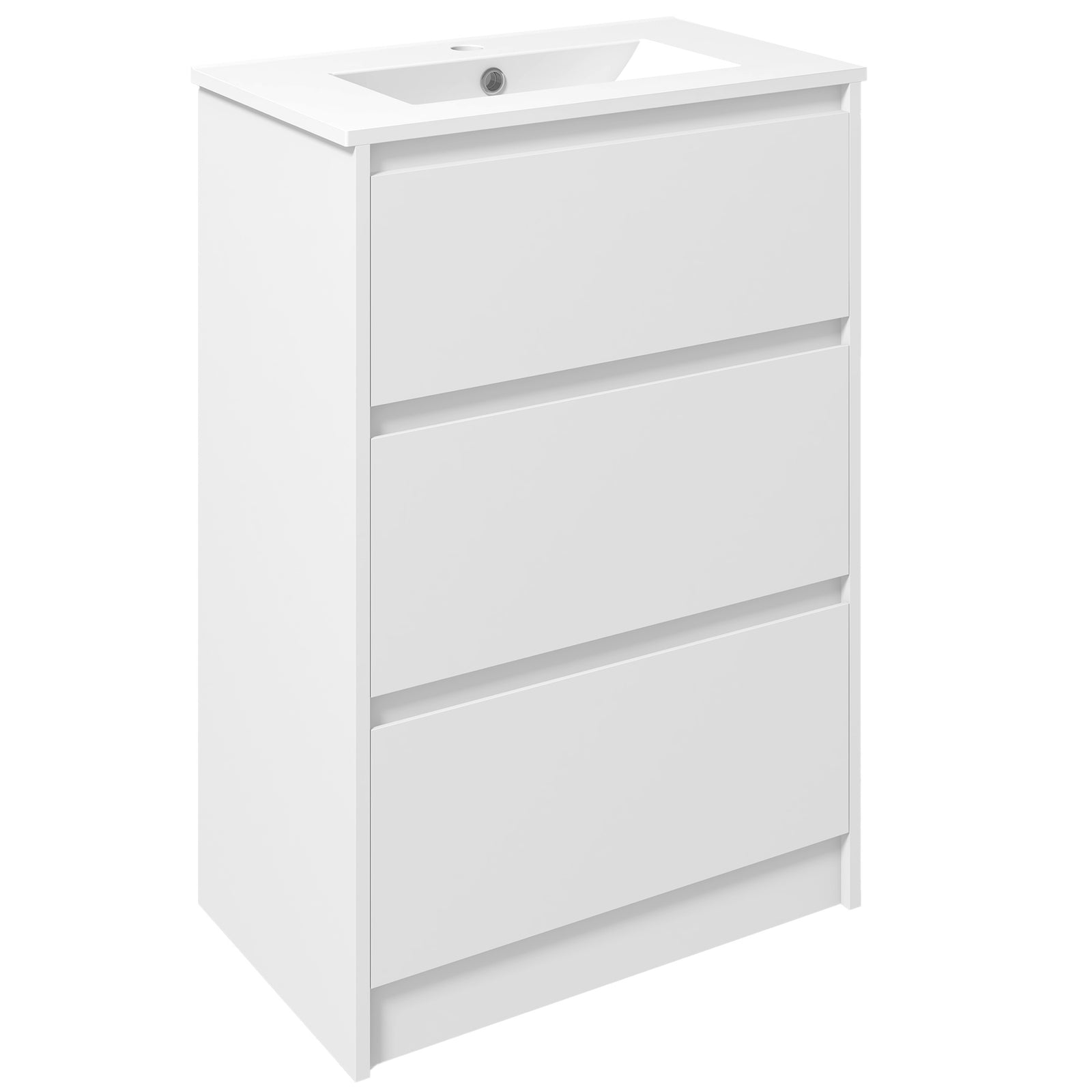 600mm Bathroom Vanity Unit W/ 1 Tap Hole Basin Drawers