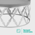 Damaski Circular Silver Coffee Table