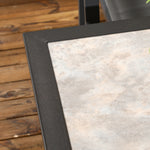 Garden Table W/ Pc Board Tabletop For 4, Parasol Hole