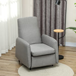 Push Back Recliner Chair Fabric Reclining Armchair Bedroom