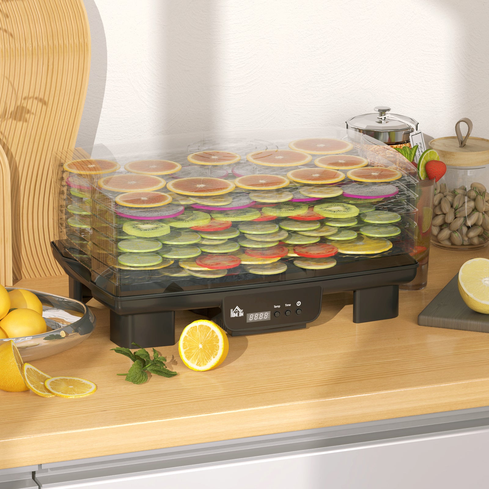 6 Tray Food Dehydrator, Food Dryer Machine For Fruit Meat