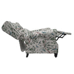 Breeins Retro Linen Upholstered Recliner Armchair with Adjustable Backrest & Footrest
