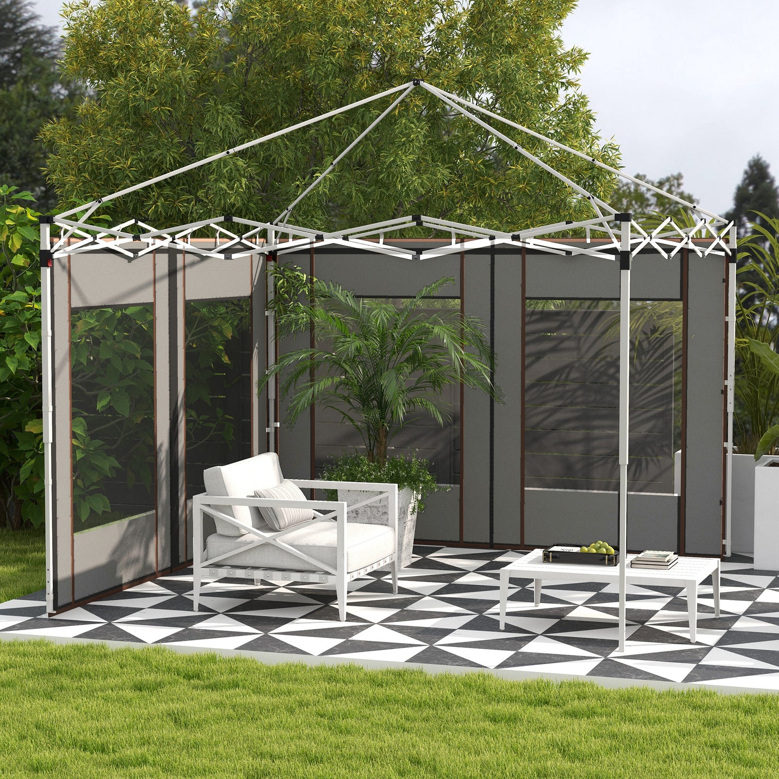 3x3(m) Or 3x6m Pop Up Gazebo Side Panels With Windows