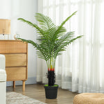 Artificial Areca Palm Tree With Pe Leaves And Flocked Soil | 120cm | Green