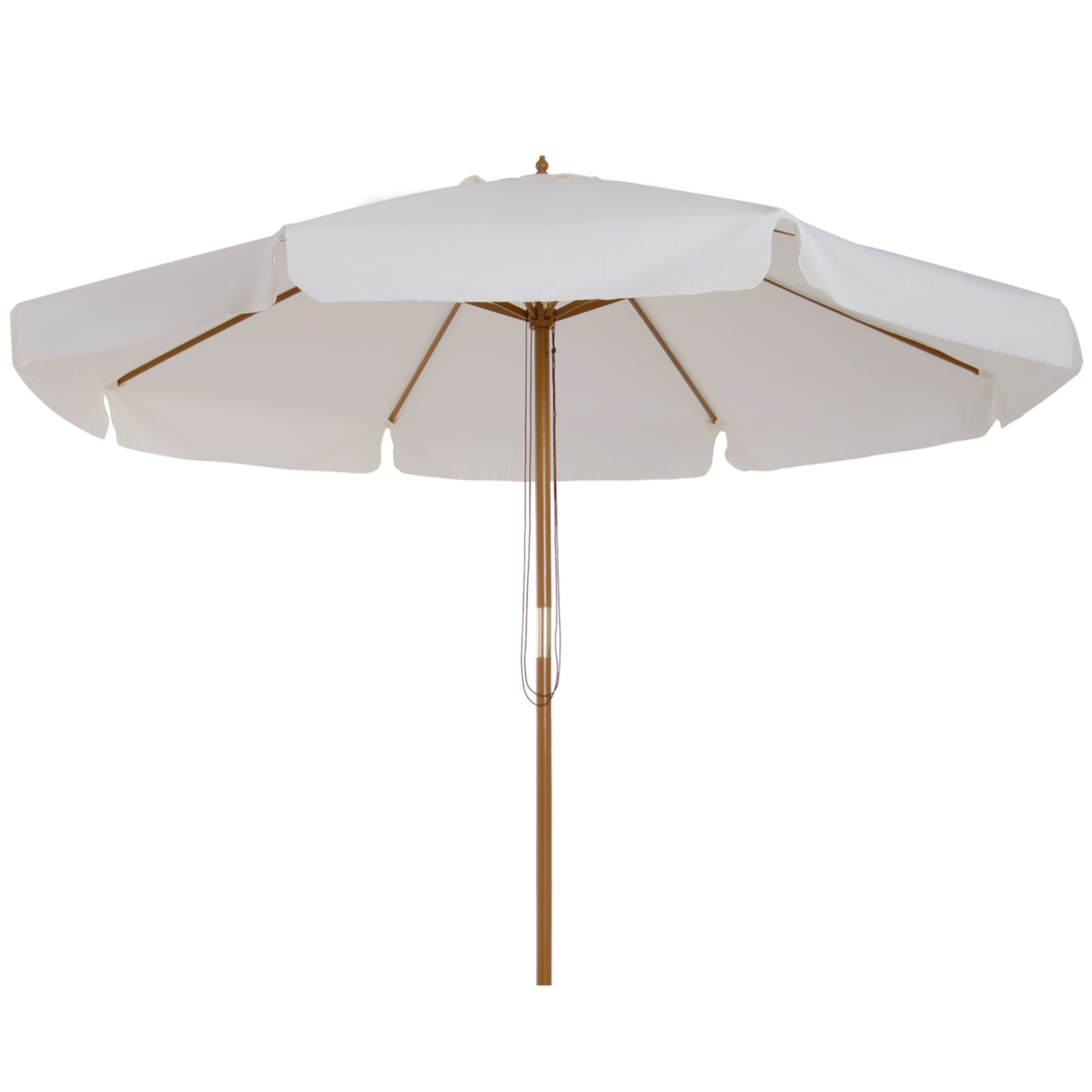 Garden Parasol Patio Umbrella With Ruffles | Cream