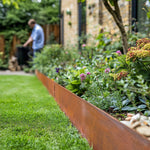 Metal Lawn Edging Garden Border - 5 Pieces | 5m | Rust