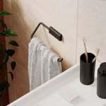 Towel Ring, Screw-in Or Self-adhesive, Matt Black, Next Collection
