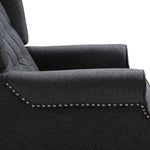 Manual Reclining Armchair W/ Footrest | Dark Grey
