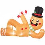 Outsunny 9.8ft Christmas Inflatable Gingerbread, Blow Up Christmas Decor