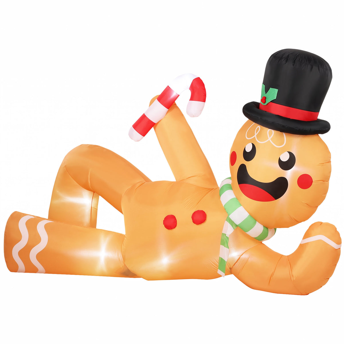 Outsunny 9.8ft Christmas Inflatable Gingerbread, Blow Up Christmas Decor