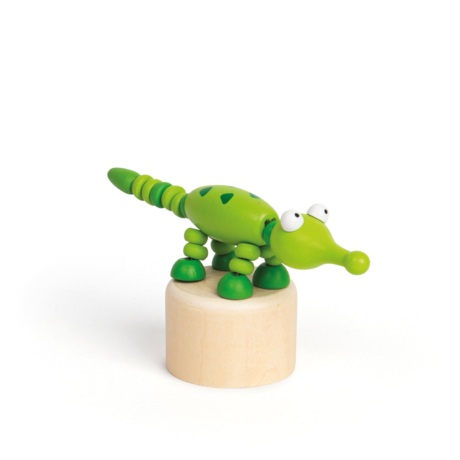 3pcs Wooden Animal Push Ups For Kids (elephant, croc, fox)