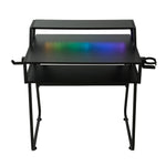 80cm W Gaming Desk With Cup Holder & Headphone Hook Sturdy Computer Table With Rgb Led Lights