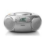 Az127 Portable Stereo Cd Radio Fm Cassette Player | Silver