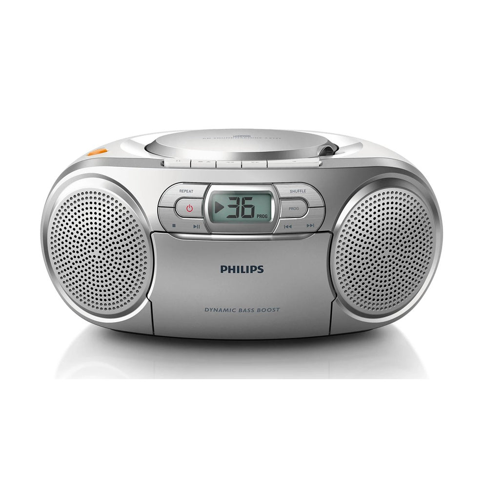Az127 Portable Stereo Cd Radio Fm Cassette Player | Silver