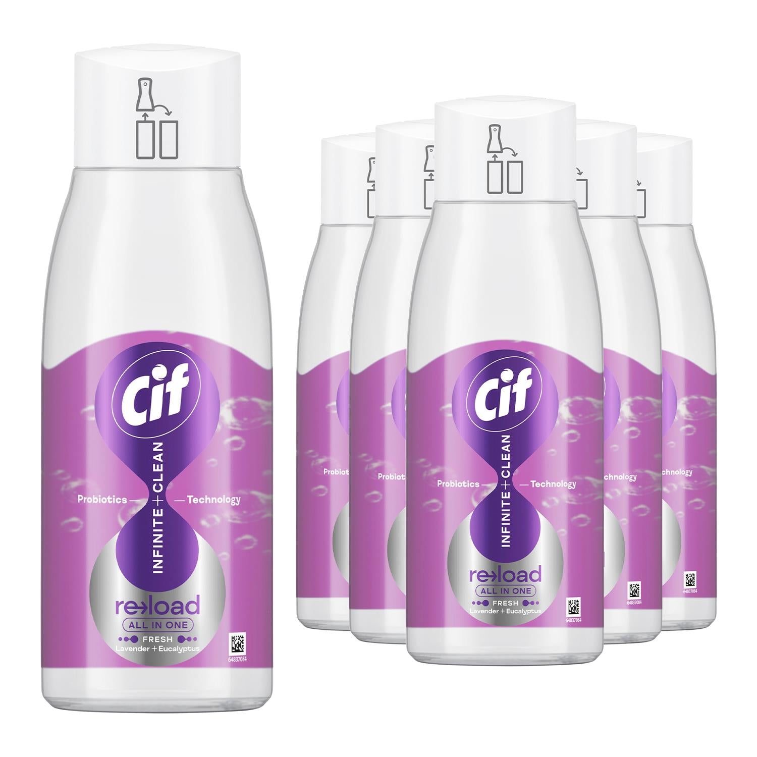 Infinite Clean All in One Cleaner Reload Lavender Eucalyptus, 6 Pk of 590ml