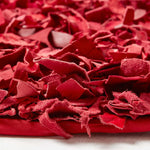 Dallas Leather Shaggy Rug | 150cm | Red