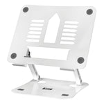 Laptop Stand Adjustable Portable Riser, Foldable Aluminium Holder For Macbook Airpro And 11 To 17 Inch Laptops | White