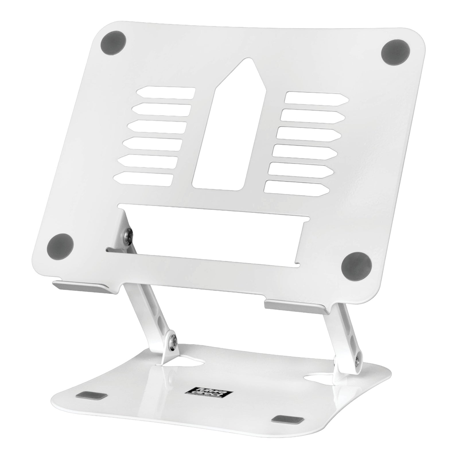 Laptop Stand Adjustable Portable Riser, Foldable Aluminium Holder For Macbook Airpro And 11 To 17 Inch Laptops | White