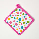 Multi Colour Polka Dot Cotton Pot Holder | One Size | Multi Colour