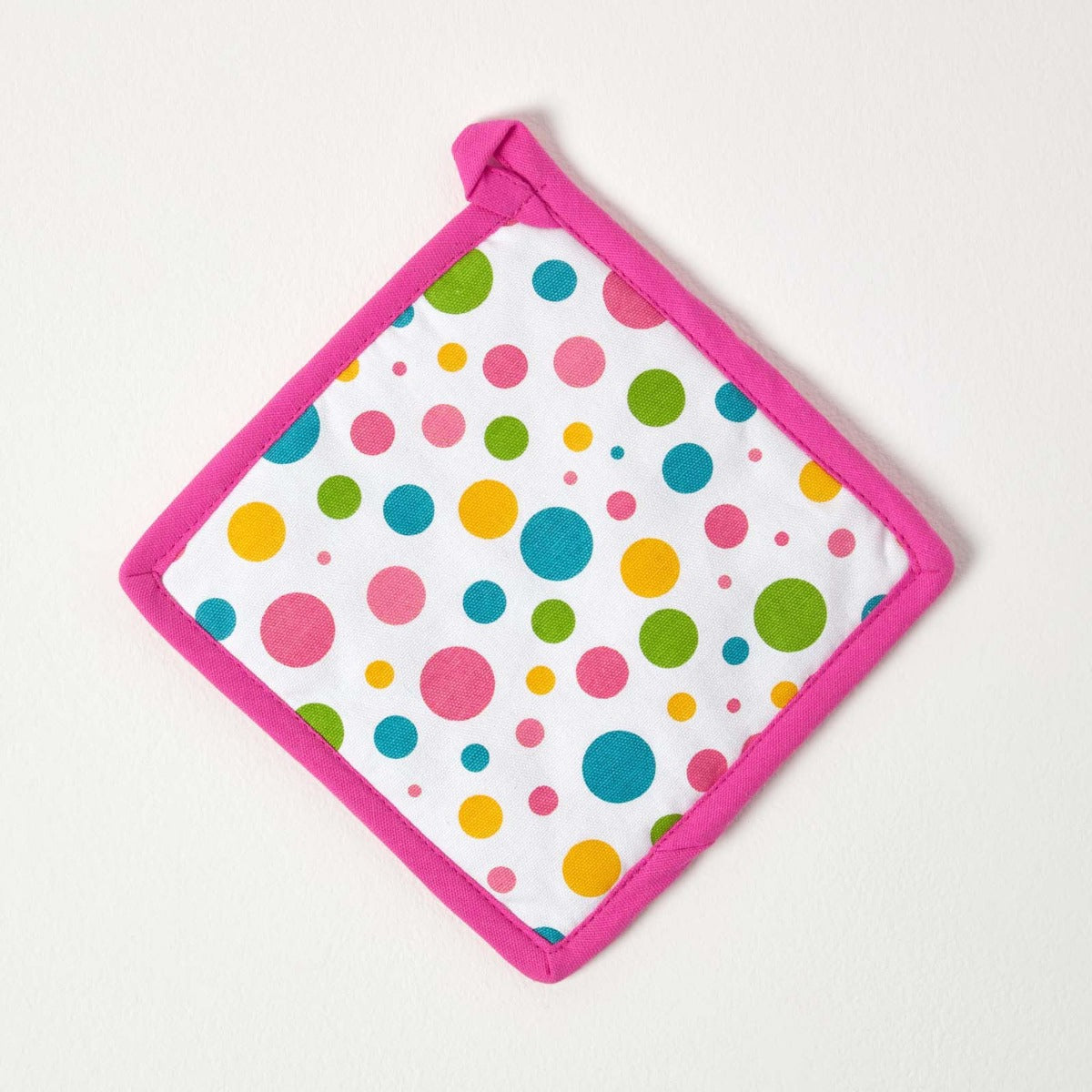 Multi Colour Polka Dot Cotton Pot Holder | One Size | Multi Colour