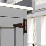 Wooden Garden Storage Shed W/hinged Roof And Shelf