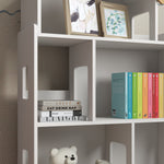 3 Tier Toy Storage Shelf W/ Six Cubes, For Playroom, Bedroom - White
