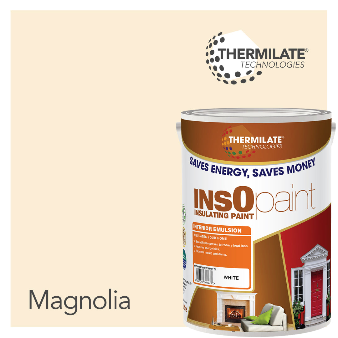 Insopaint Interior Emulsion Paint - Anti Mould, Insulating & Energy Saving For Interior Walls & Ceiling | 5l | Londons Magnolia