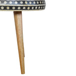 Solid Mango Wood Small Dotted End Table