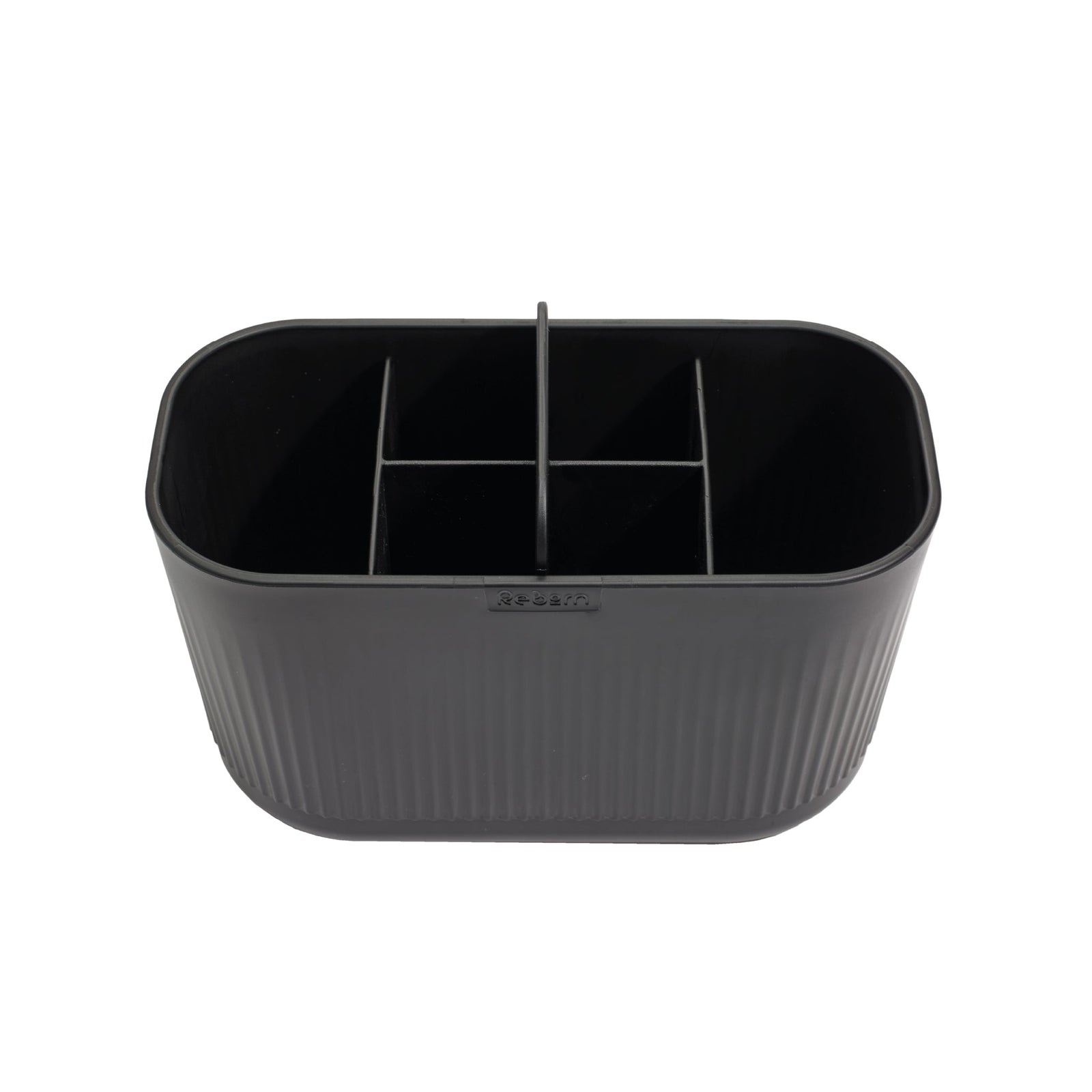 Recycled Large Bathroom Caddy - Six compartments -  Easy to clear removable parts - Made in the UK | Graphite Black
