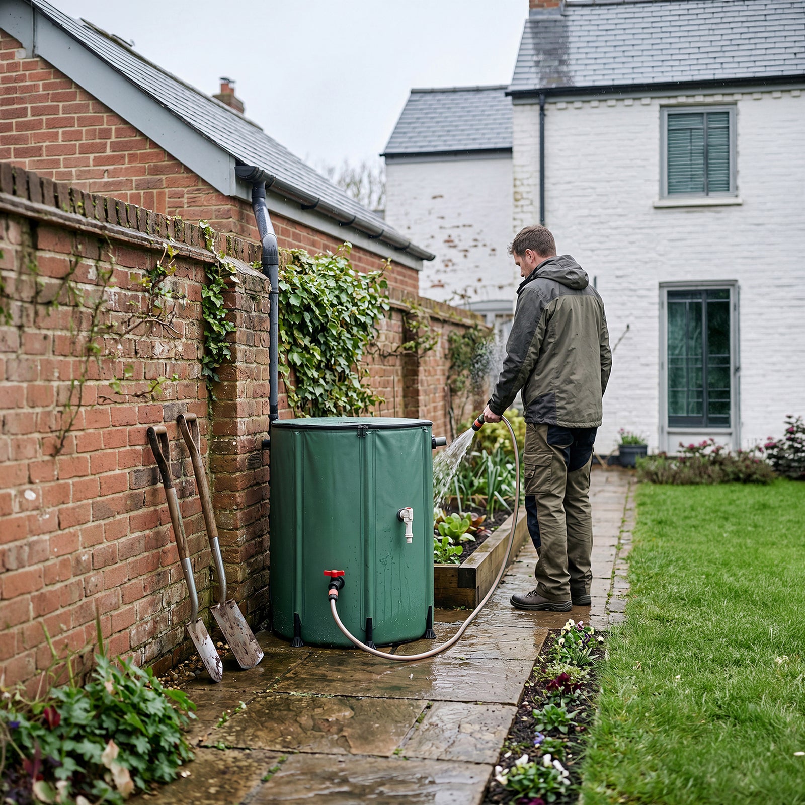 Collapsible Rain Barrel With Filter | Medium