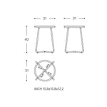 Shower Seat 31cm, Supports Up To 150 Kg, Black, Architect S+ Collection