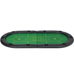 Foldable 10-player Poker Table Top With Cup Holders, Bag