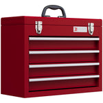 Lockable 4 Drawer Tool Chest With Ball Bearing Slide Drawers | Red