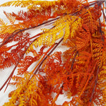 6 X 100cm Hanging Artificial  Maidenhair Fern Plant Autumn Orange