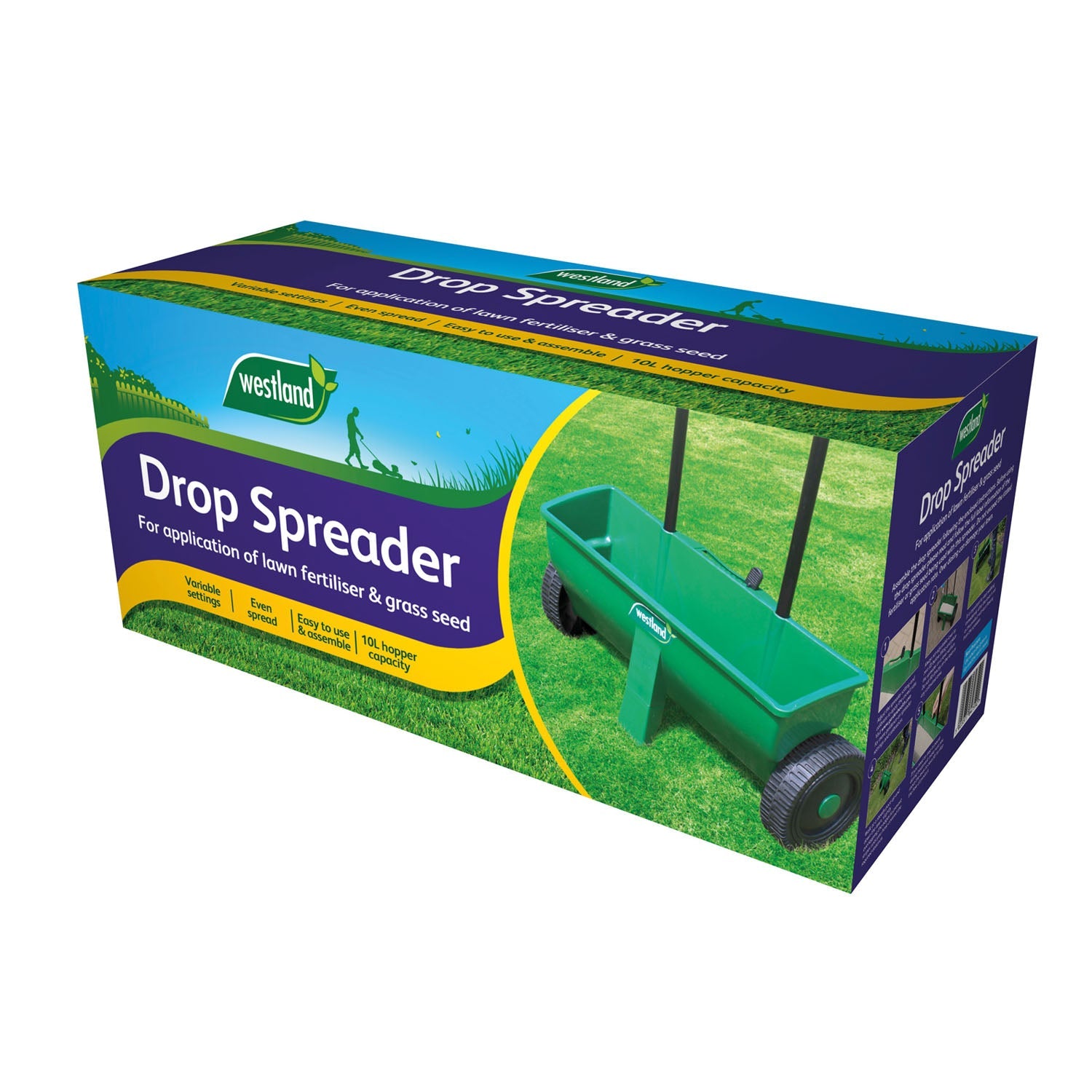 Lawn Drop Spreader 41cm On/off Control Green | Green