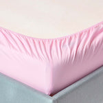 Cotton Fitted Cot Sheets 200 Tc, 70 X 140 Cm, 2 Pack | Cot Bed | Pink