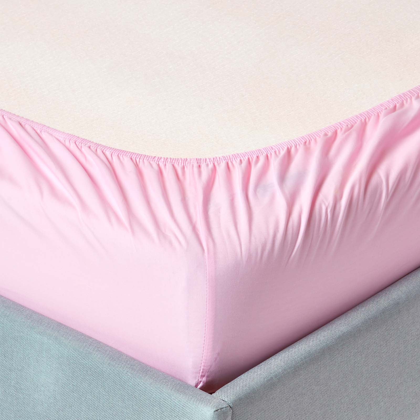 Cotton Fitted Cot Sheets 200 Tc, 70 X 140 Cm, 2 Pack | Cot Bed | Pink