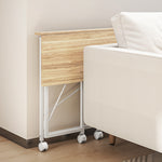 Folding Desk On Wheels, Writing Table For Home Office | Natural