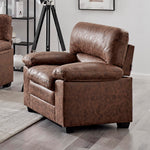 Oxford Faux Leather Sofa 1 Seater | Brown
