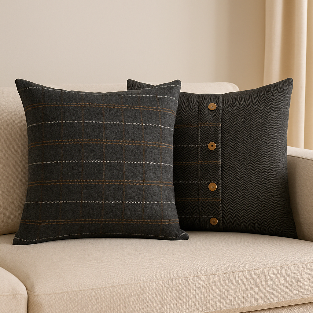 Artisan Furniture Quinn Pewter Cushion Set Of 2