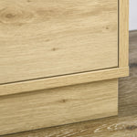 HOMCOM 4 Drawer Dresser, Boho Chest Of Drawers Storage Cabinet, Natural