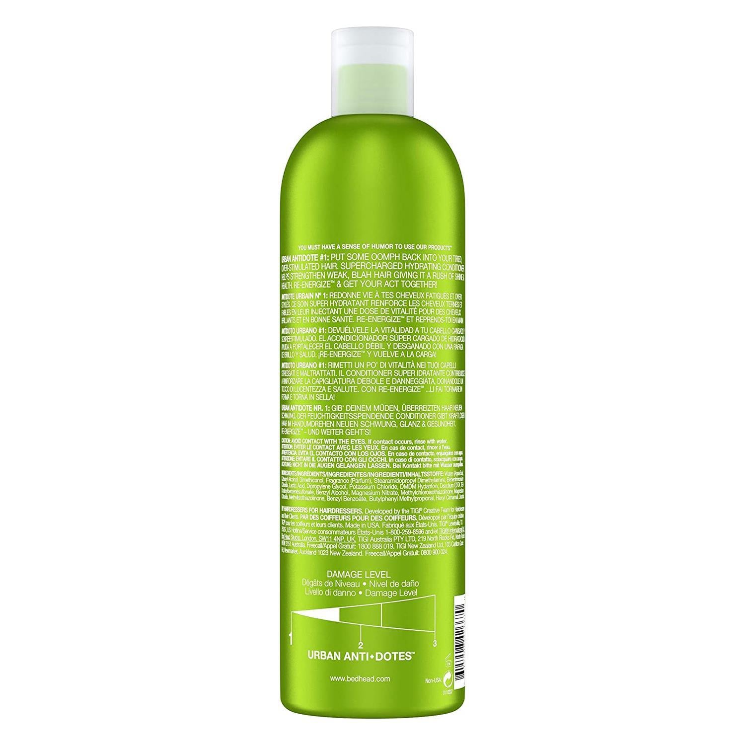 Urban Antidotes Re-energise Conditioner For Normal Hair 750ml, 2pk