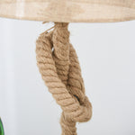 Nautical Style Rope-base Table Lamp W/ Fabric Lampshade