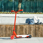 Electric Scooter For Kids 4-7, With Auxiliary Rear Wheels | Red