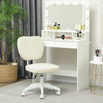 Vanity Task Chair, Armless | Cream