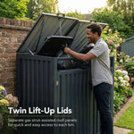 Nicoman Outdoor Metal Bin Storage Double Wheelie Bin Storage Shed