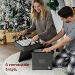 Collapsible 64 Christmas Bauble Storage Bag | One Size | Grey