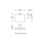 Toilet Roll Holder With Cover, Self-adhesive, Black, Stick Collection