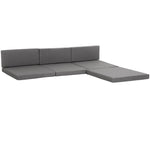 7 Piece Outdoor Furniture Cushion Set For Rattan Furniture | Gray