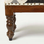 Agra Handwoven Kilim Footstool | 50cm x 30cm | Multi Colour